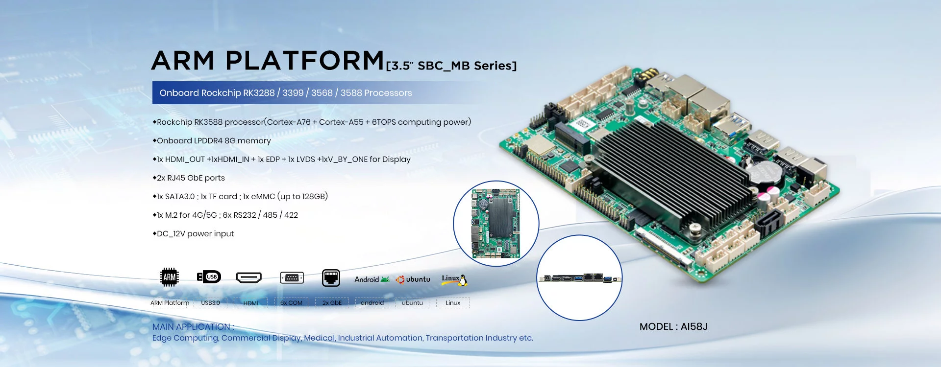 2 Lan 2.5G Core Ultra 5 135H DDR5 Mini ITX Motherboard